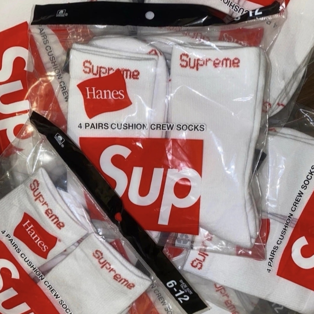 Hanes SUPREME White Cushion Crew Socks - 2 PAIRS = $13 EACH PAIR 🔥